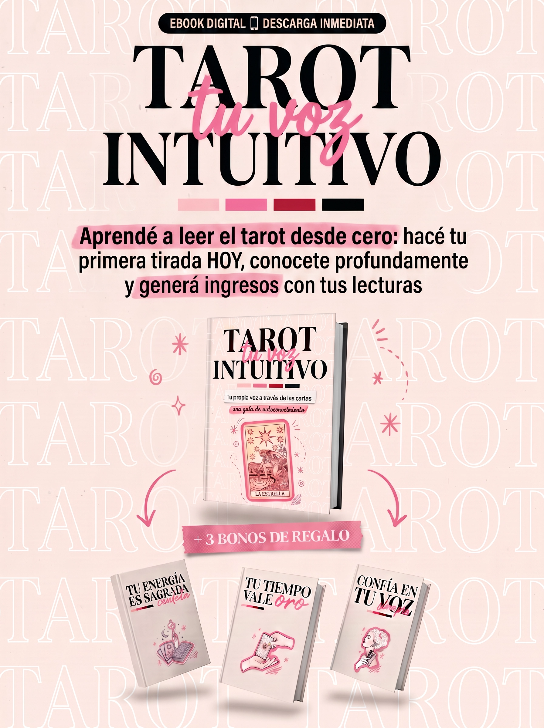 Aprendé a leer tarot desde el primer minuto + 3 Bonos increíbles:
